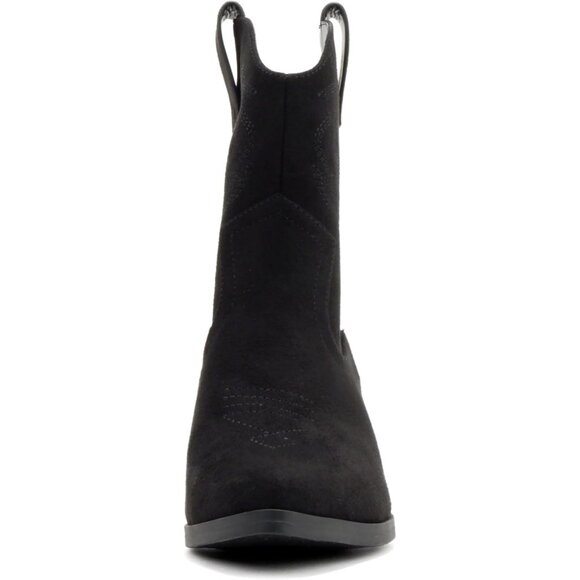 Blazing Ankle Boot Women Black Pointe Toe  Low Heel - Picture 4 of 6